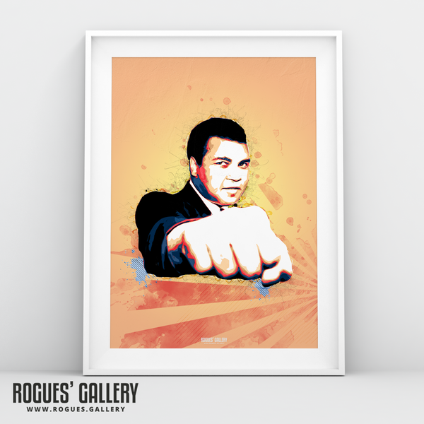 Muhammad Ali fist portrait A3 print boxer American World heavyweight Champion edit