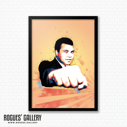 Muhammad Ali portrait A3 print boxer American World heavyweight Champion