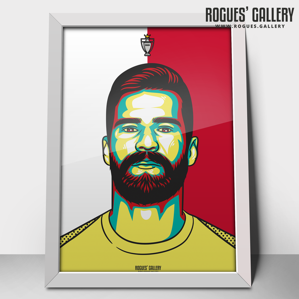 Alisson Becker Liverpool FC Anfield Art print A3 Champions Limited Edition Edit Champions Goalie