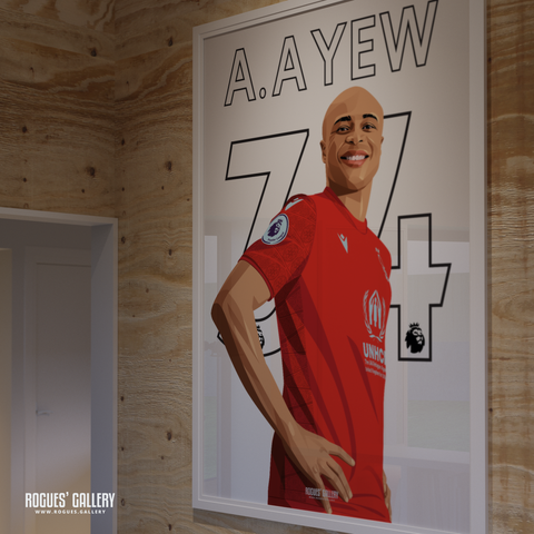 Andre Ayew Ghana poster Nottingham Forest City Ground Name Number