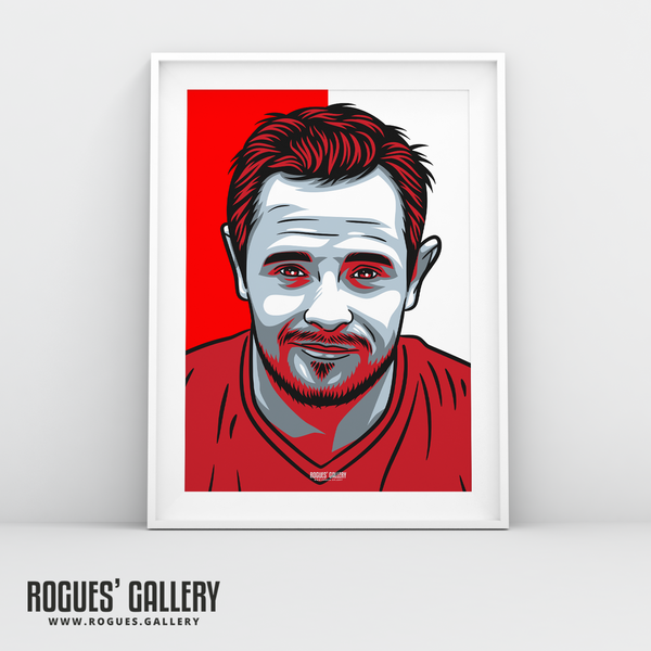 Andy Reid Nottingham Forest City Ground Irish left winger legend young A3 icon print edit 