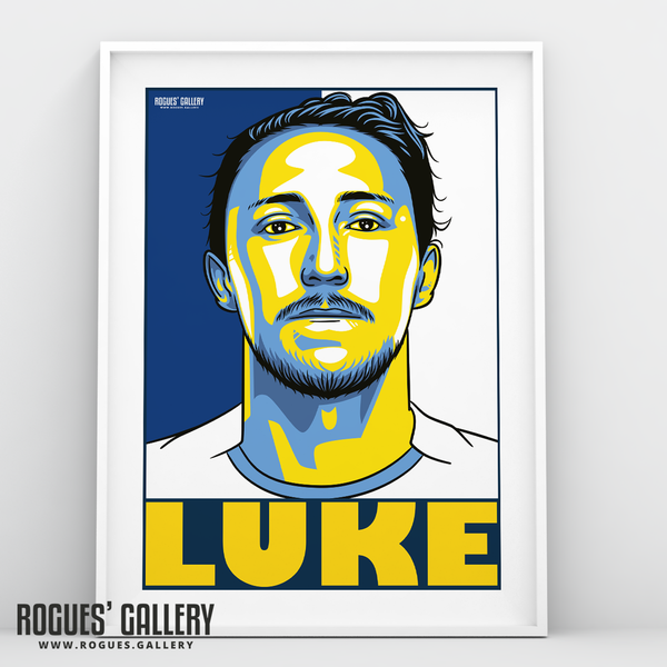 Luke Ayling Leeds United FC defender A3 art print design