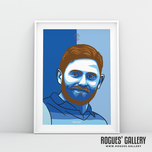Jonny Bairstow opening batman century  England Cricket World Cup CWC2019 Winners art print A3 edit