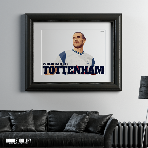Gareth Bale Spurs welsh winger Welcome to Tottenham A1 Print
