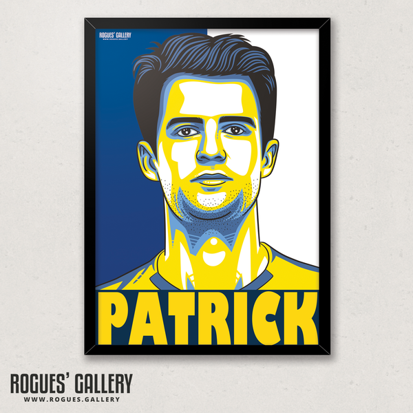 Patrick Bamford Leeds United LUFC striker A3 art print edit