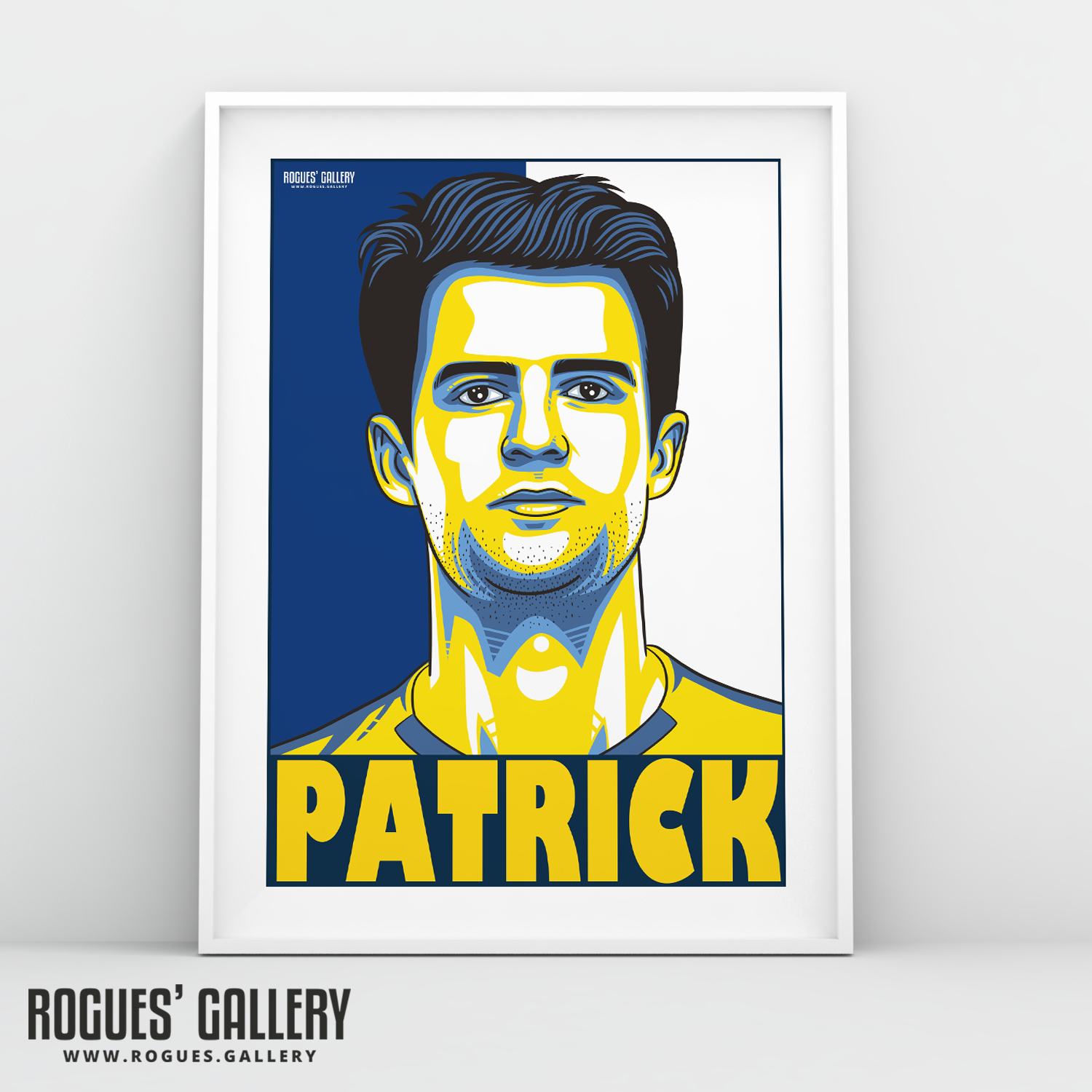Patrick Bamford Leeds United FC striker A3 art print design