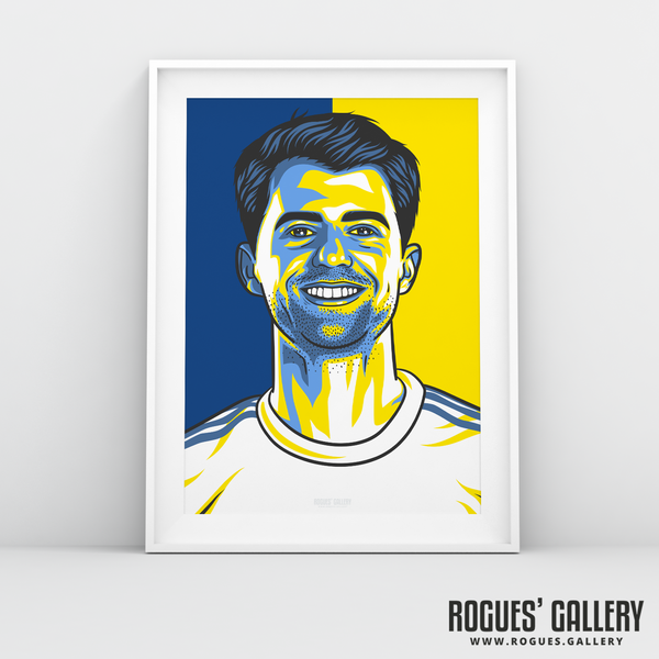 Patrick Bamford Leeds United LUFC A3 art print Edits Elland Road striker