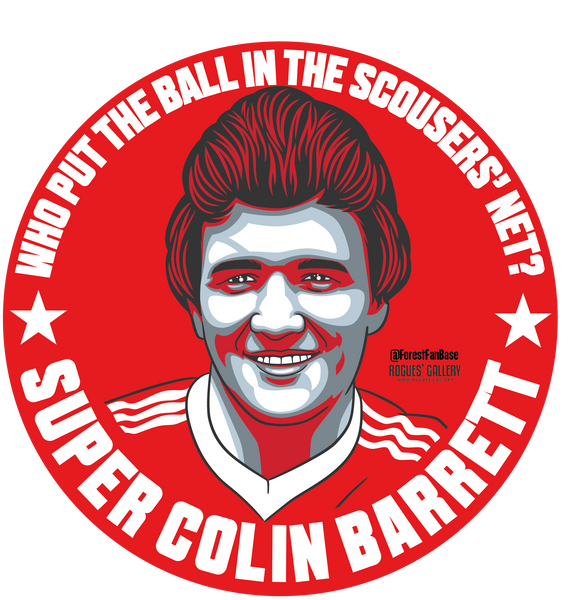Colin Barrett Nottingham Forest Sticker European Cup Scouser net goal