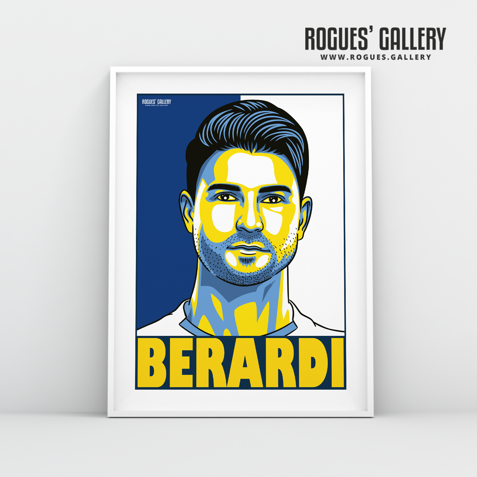Gaetano Berardi Leeds United FC defender A3 art print design