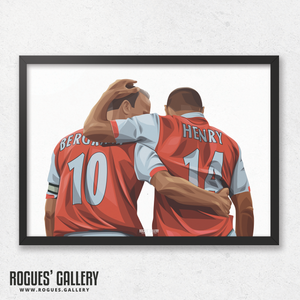 Thierry Henry Dennis Bergkamp Arsenal shirt names legend goal A3 print