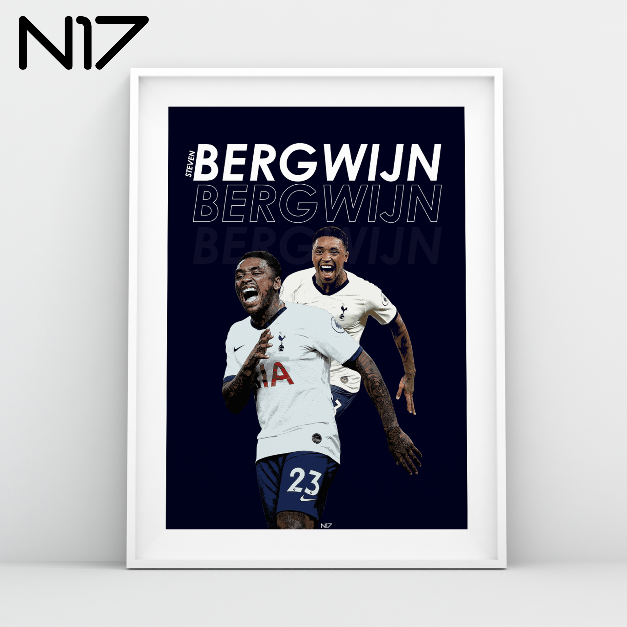 Steven Begwijn Spurs Debut THFC Tottenham Hotspur striker A3 print N17 design