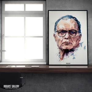 Marcelo Bielsa Leeds United manager portrait close up A1 print Rogues' Gallery