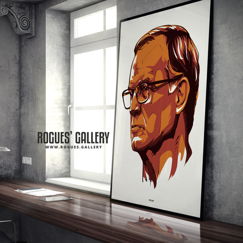 Leeds United manager Marcelo Bielsa portrait A0 print Rogues' Gallery edit superb