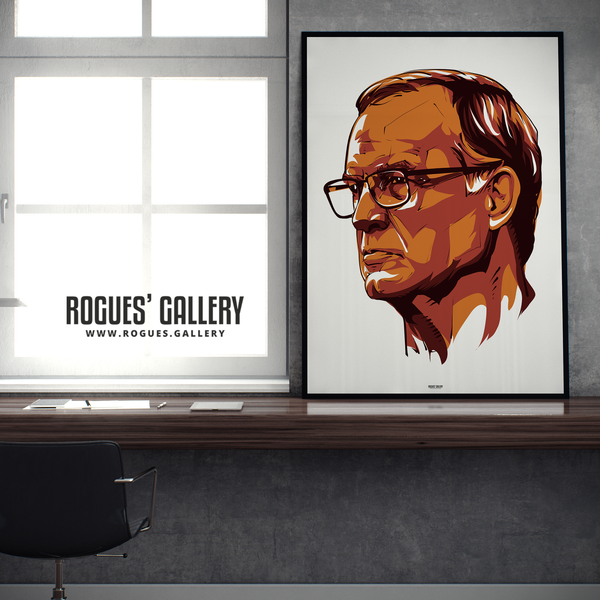 Leeds United manager Marcelo Bielsa portrait A1 print Rogues' Gallery