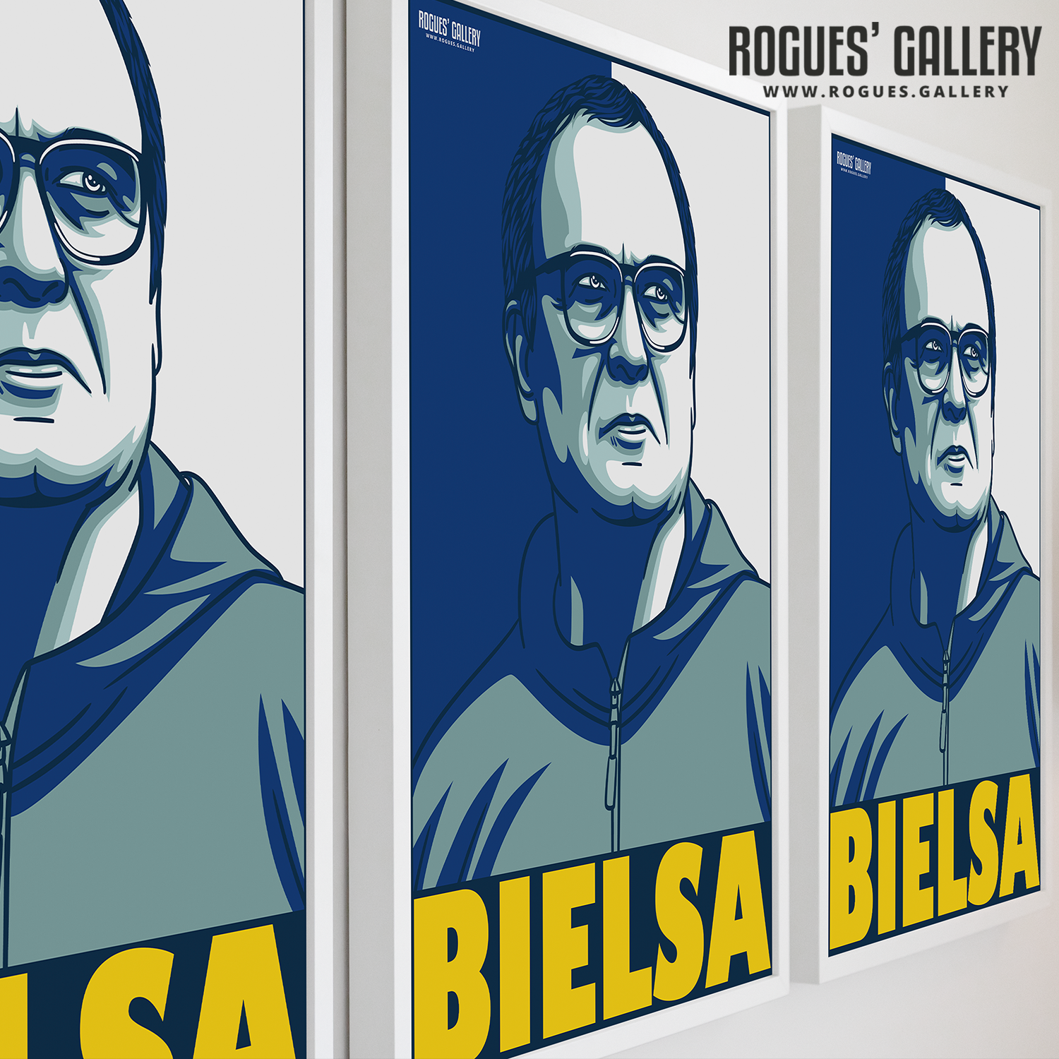 Marcelo Bielsa manager Leeds United Elland Road A3 art print boss