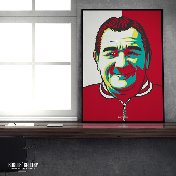 Bob Paisley A2 print Liverpool manager Anfield legend signed design