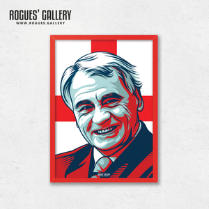 Sir Bobby Robson England manager boss World cup edit Three Lions legend A3 print