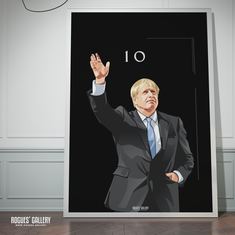 Boris Johnson Number 10 PM Prime Minister Conservative art portrait signed huge poster