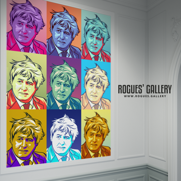 Boris Johnson Conservative PM huge poster pop art A0 Print edit