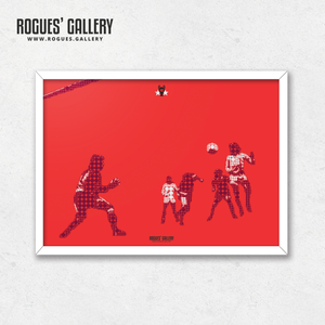 Ian Bowyer Nottingham Forest European Cup Cologne 1979 Goal minimal dots A3 print