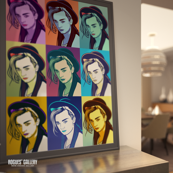 Boy George Culture Club pop art muted large poster