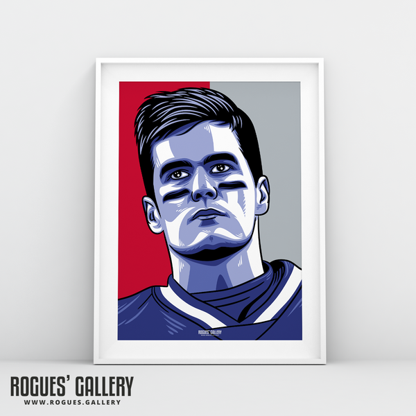Tom Brady New England Patriots Quarter Back NFL edit A3 Print