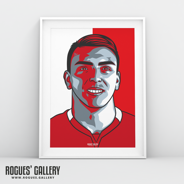 Brian Ojeda Nottingham Forest midfielder A3 print