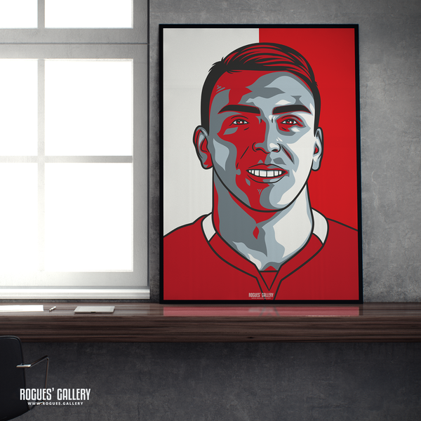 Brian Ojeda Nottingham Forest midfielder A2 print