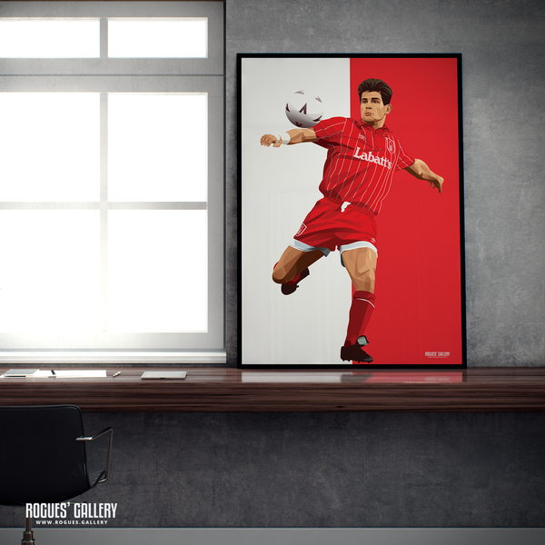 Brian Laws Nottingham Forest right back Clough A2 print