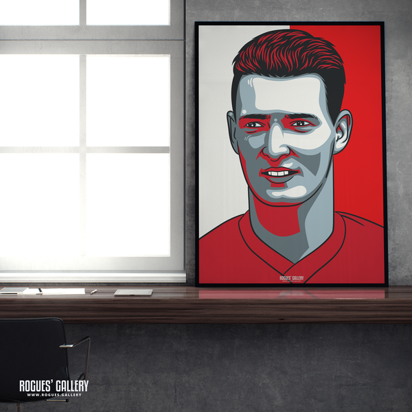 Brian Rice Nottingham Forest winger City Ground A1 art print icon print edit 
