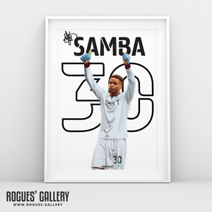 Brice Samba Nottingham Forest goalkeeper name and number 30 A3 print 