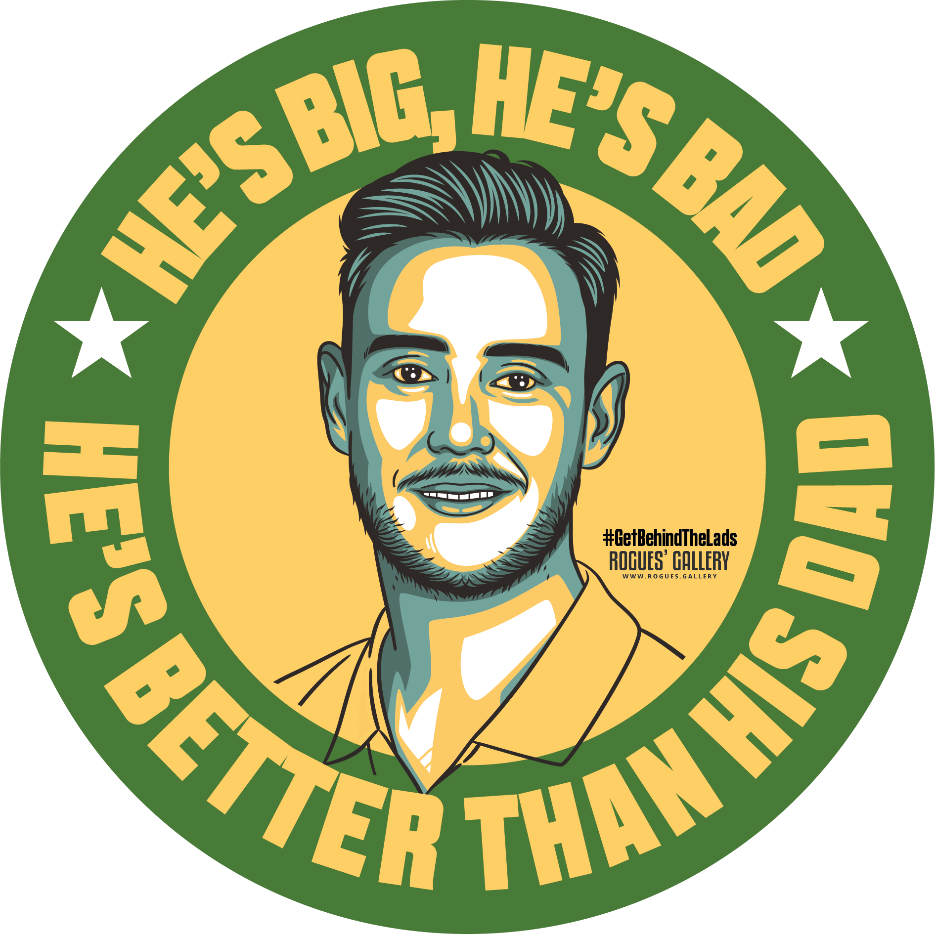 Stuart Broad Cricketer Notts England Test fast bowler stickers better than his dad barmy army #GetBehindTheLads