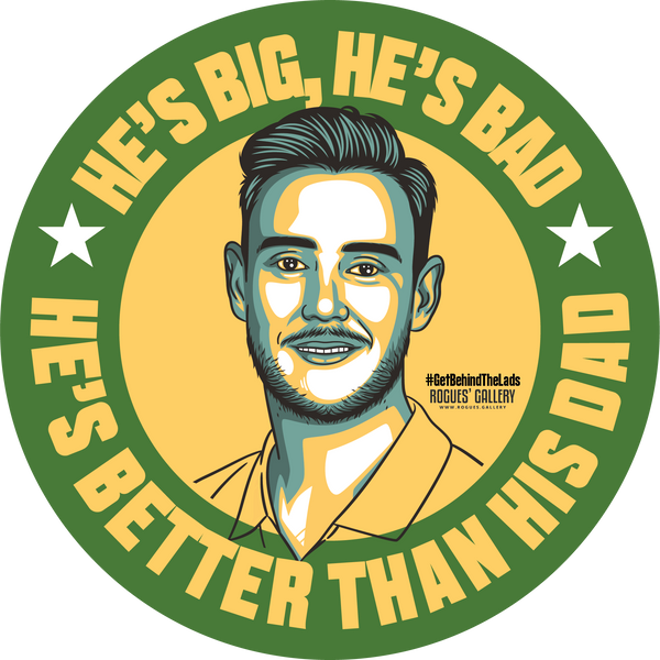 Stuart Broad Cricketer Notts England Test fast bowler beer mats better than his dad barmy army #GetBehindTheLads