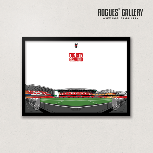 The City Ground NG2 Nottingham Forest A3 Prints frame