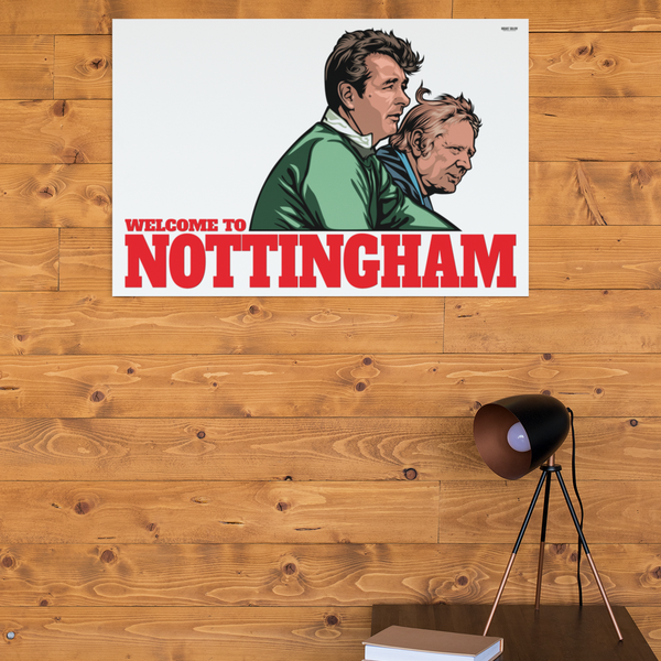 Brian Clough & Peter Taylor management duo Nottingham Forest genius superb custom artwork
