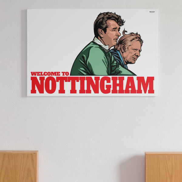 Brian Clough & Peter Taylor manager Nottingham Forest genius European Cup Winners custom artwork