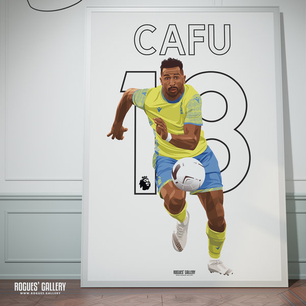 Cafu Nottingham Forest signed memorabilia poster