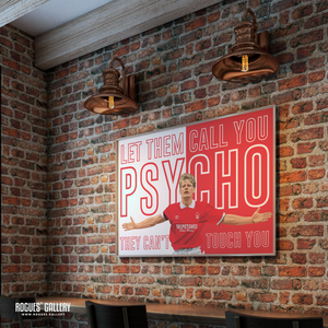Stuart Pearce signed Nottingham Forest memorabilia Psycho Shipstones poster touch you City Ground