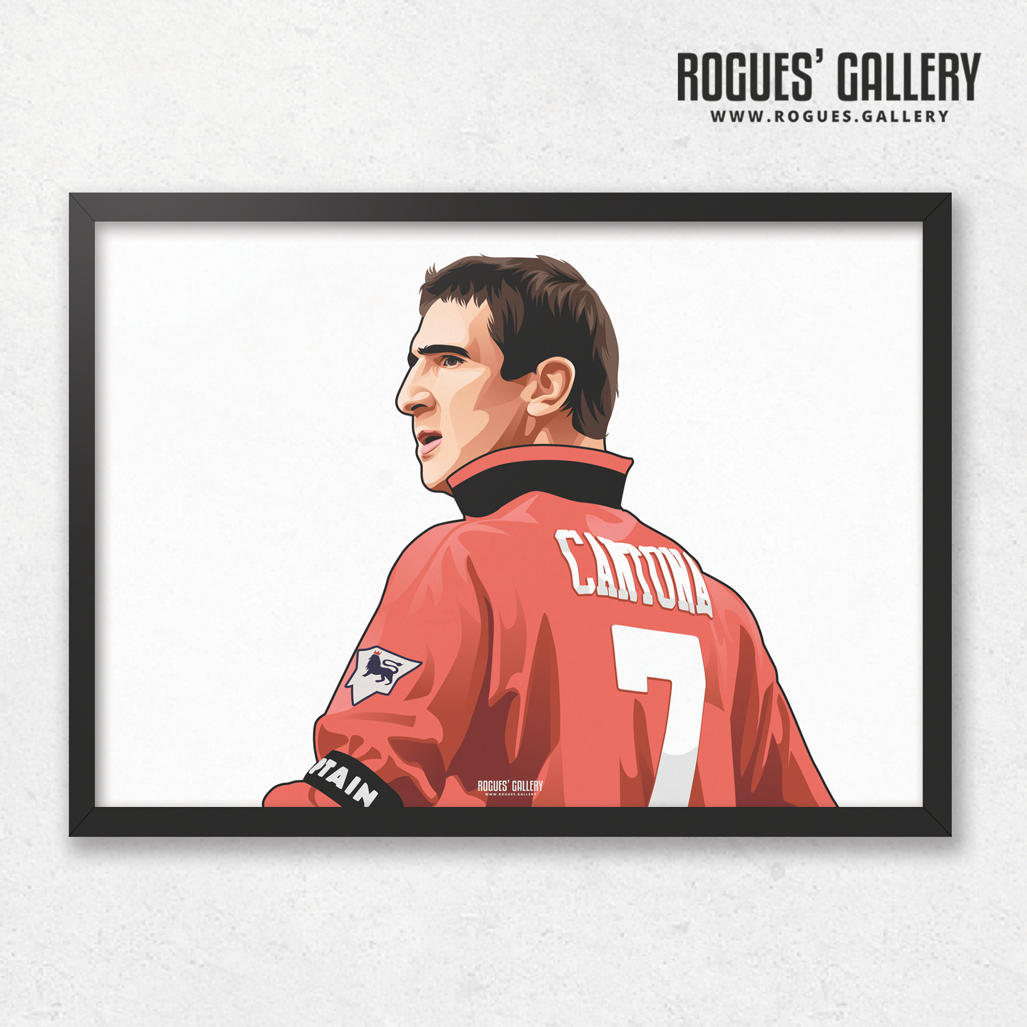 Eric Cantona Manchester United legend A3 print old Trafford Red Devils 