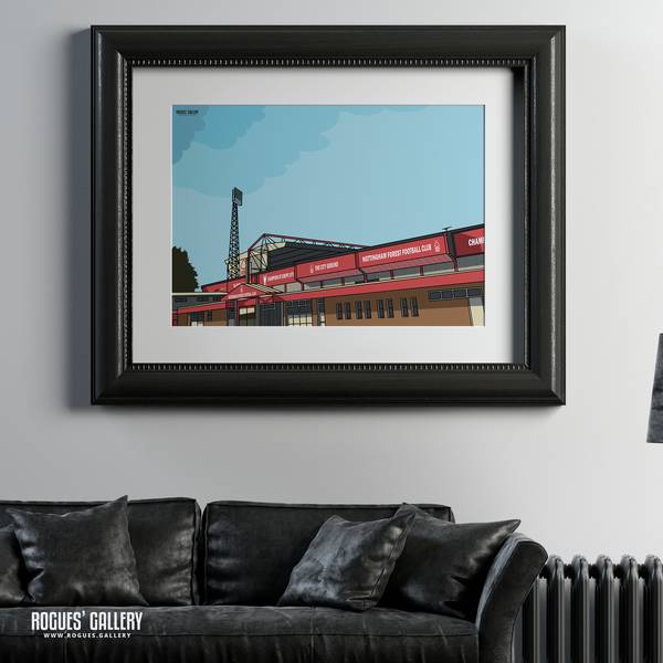 The Car Park at The World Famous City Ground - A3 Prints & A1/0 option