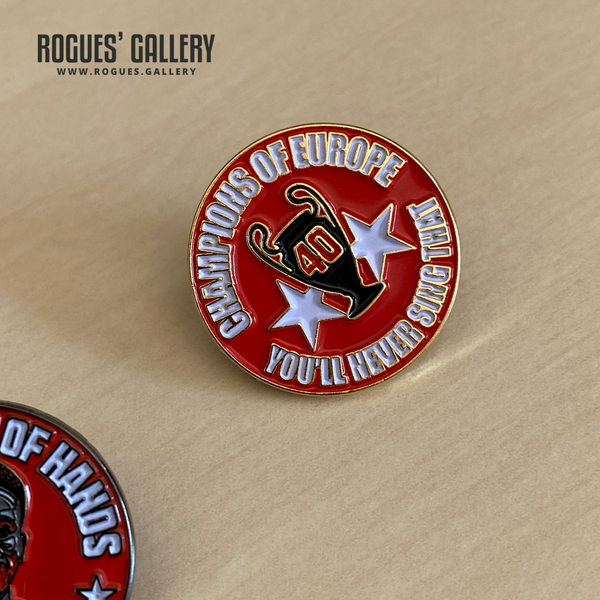 Nottingham Forest Champions of Europe You'll never sing that lapel pin