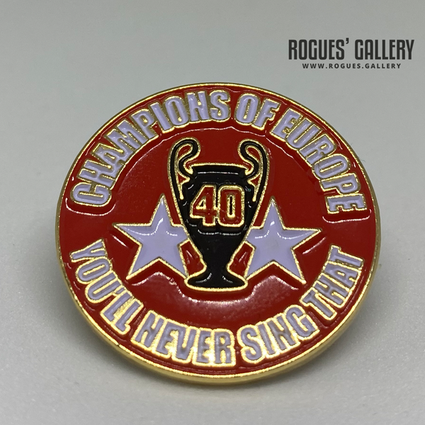 Nottingham Forest Champions of Europe You'll never sing that pin for sale