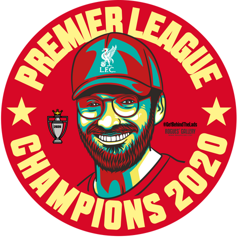 Liverpool Premier League Champions campaign stickers 2020 title Jurgen Klopp