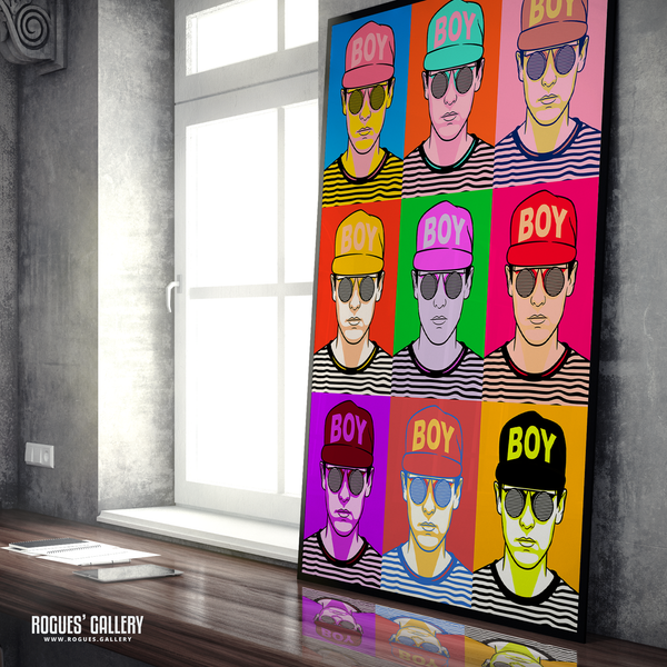 Chris Lowe Pet Shop Boys pop art bright A1 print