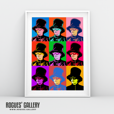 Chris Lowe Pet Shop Boys keyboard player pop art portrait A3 print bright version