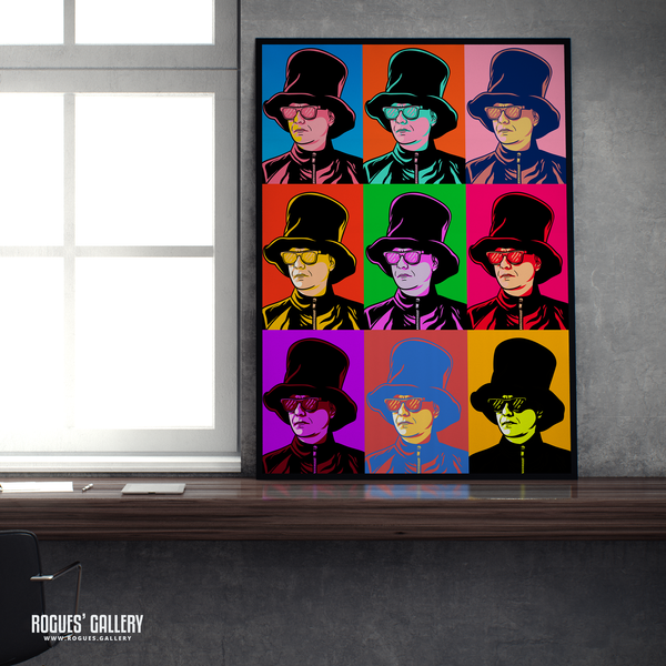 Chris Lowe Pet Shop Boys keyboard player pop art portrait A1 art print bright version