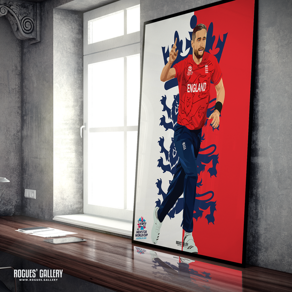 Chris Woakes England Cricket T20 World Cup 2022 Winners A1 print