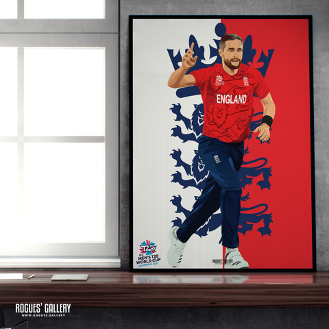 Chris Woakes England Cricket T20 World Cup 2022 Winners A2 print