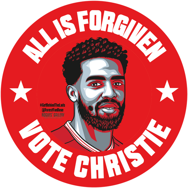 Cyrus Christie full back Nottingham Forest stickers Vote #GetBehindTheLads