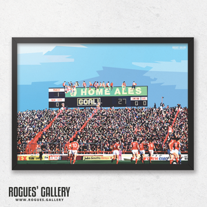The City Ground old scoreboard A3 print full house 